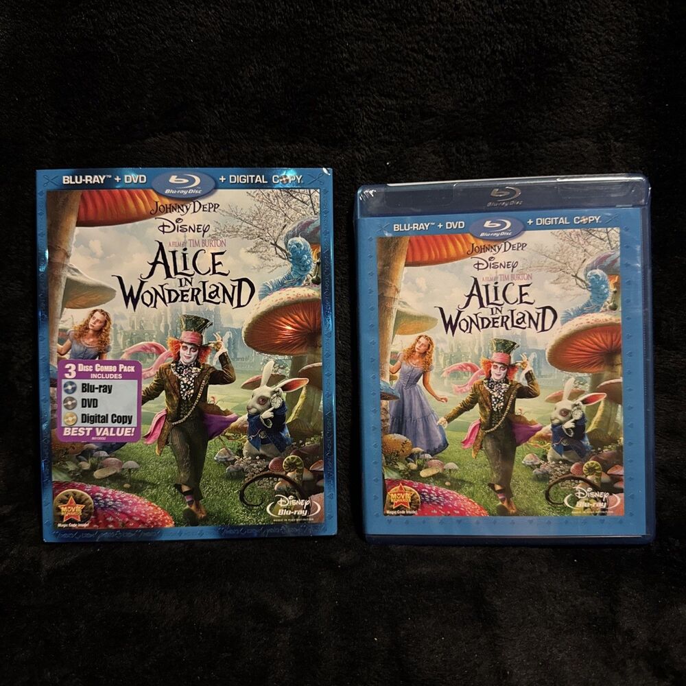 Johnny Depp Disney Alice In Wonderland Blu-ray W/Slipcover